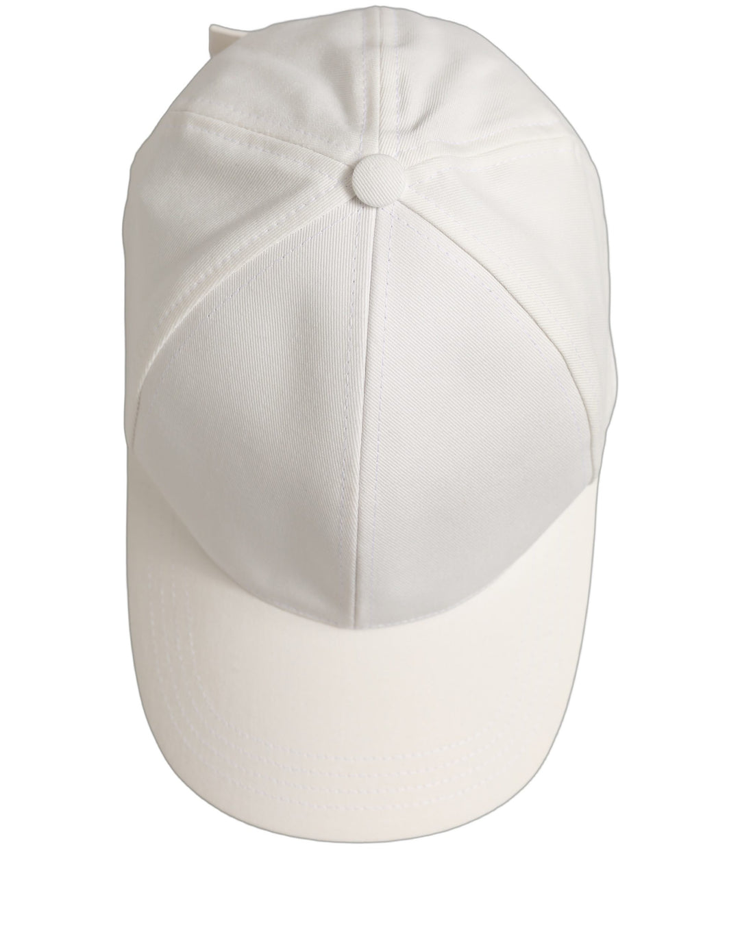 Dolce &amp; Gabbana Men White Cotton Baseball Capello 6 Panels Hat