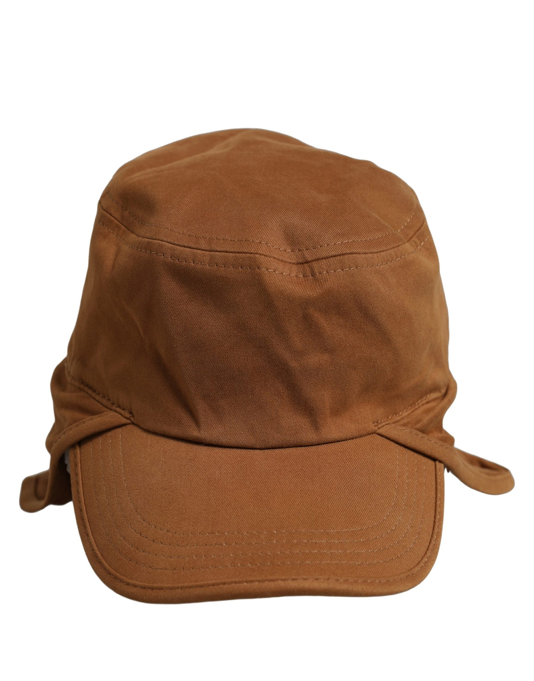 Dolce &amp; Gabbana Men Brown Cotton Double Brim Baseball Cap Hat