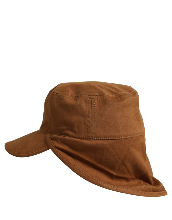 Dolce &amp; Gabbana Men Brown Cotton Double Brim Baseball Cap Hat