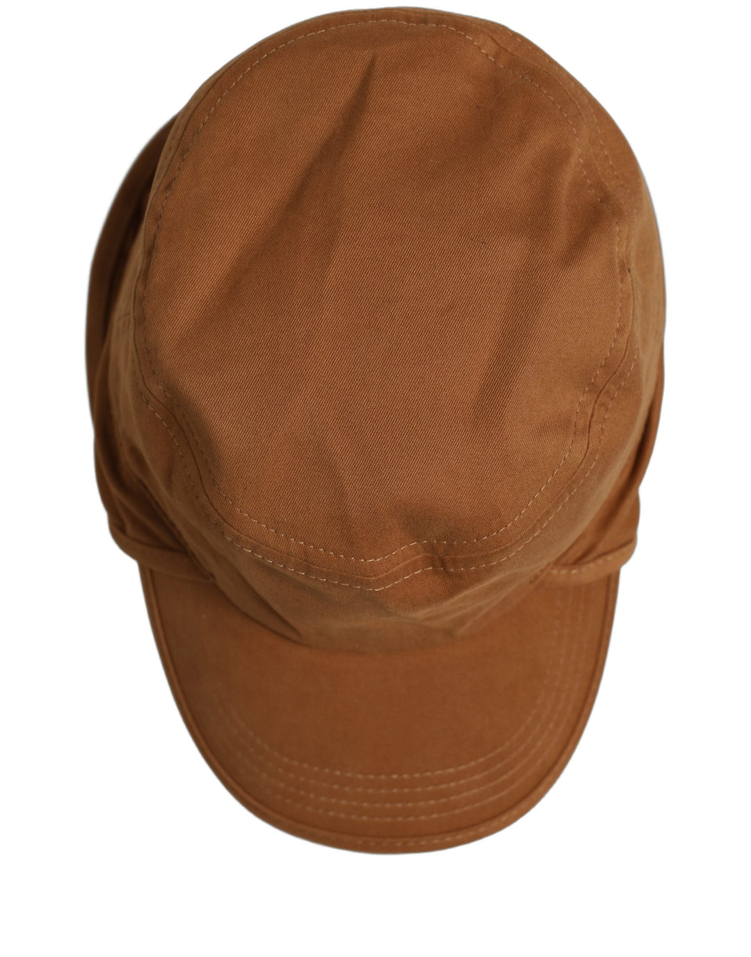Dolce &amp; Gabbana Men Brown Cotton Double Brim Baseball Cap Hat