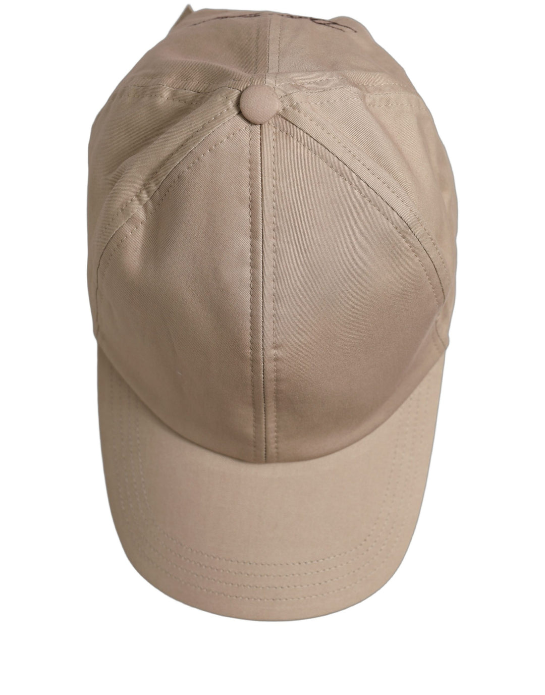 Dolce &amp; Gabbana Men Beige Cotton Stretch Baseball Capello Hat