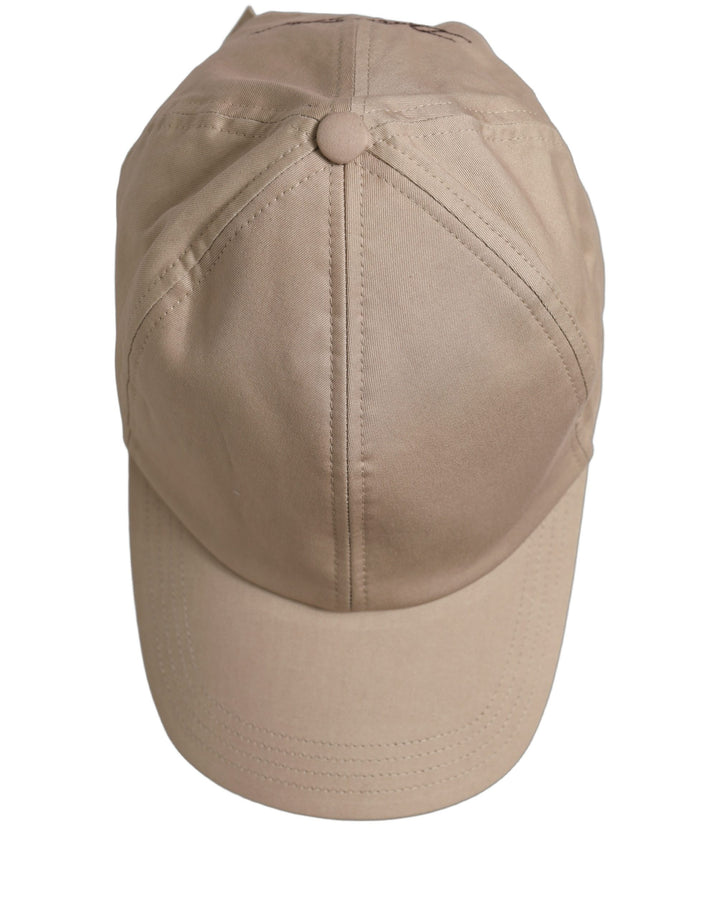 Dolce &amp; Gabbana Men Beige Cotton Stretch Baseball Capello Hat
