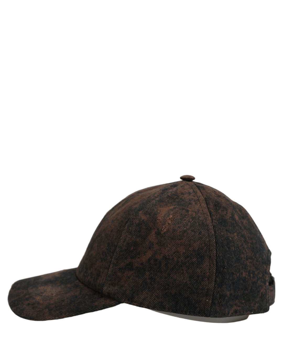 Dolce &amp; Gabbana Men Brown Cotton Distressed Baseball Cap Hat