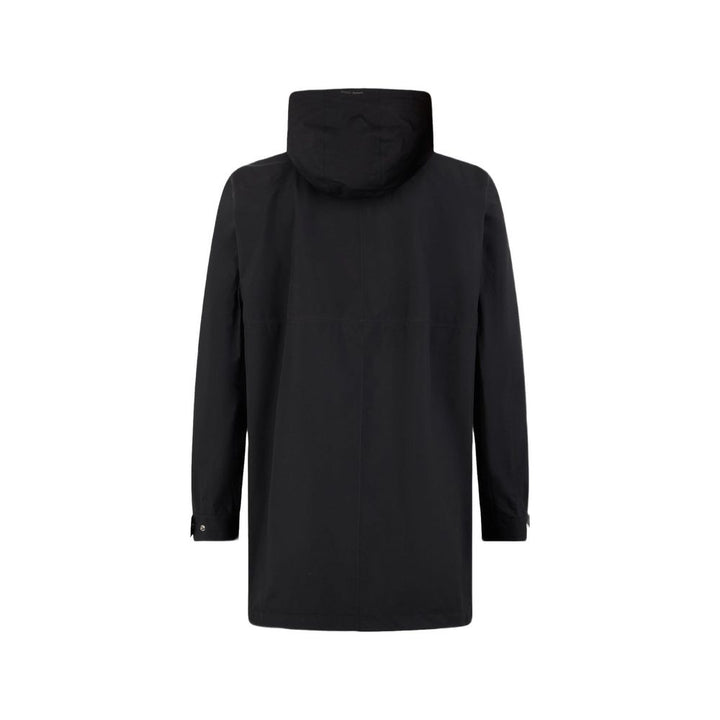 Herno Black Polyester Coat