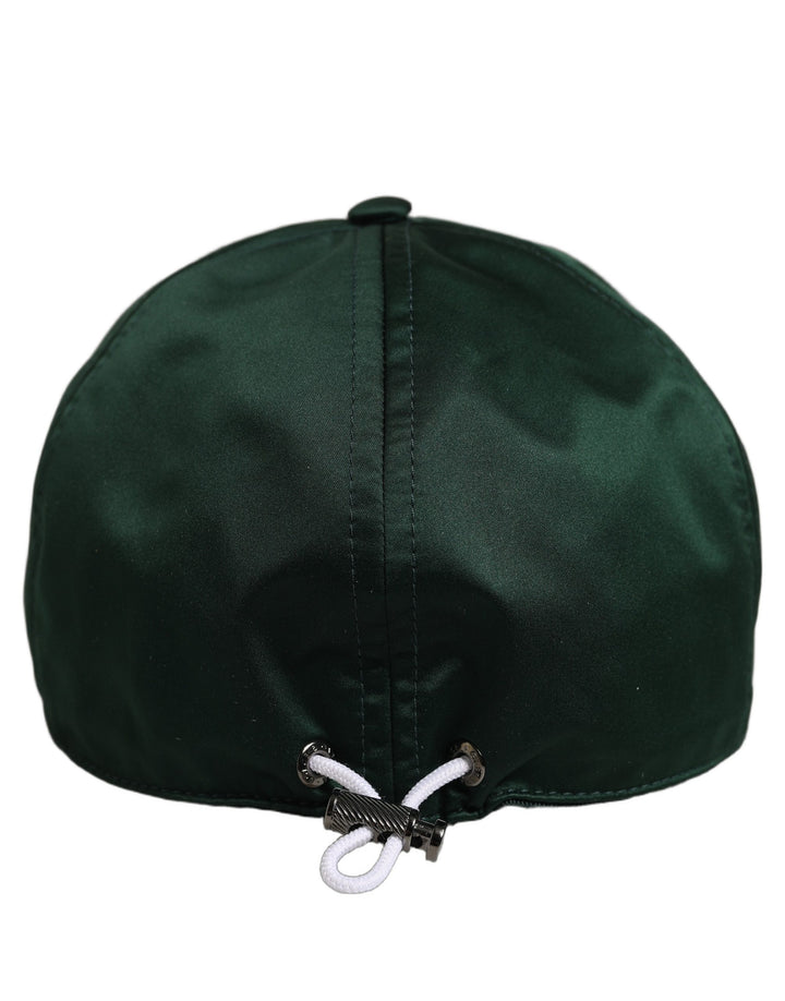 Dolce &amp; Gabbana Men Deep Green Cotton Baseball Cap 6 Panels Hat