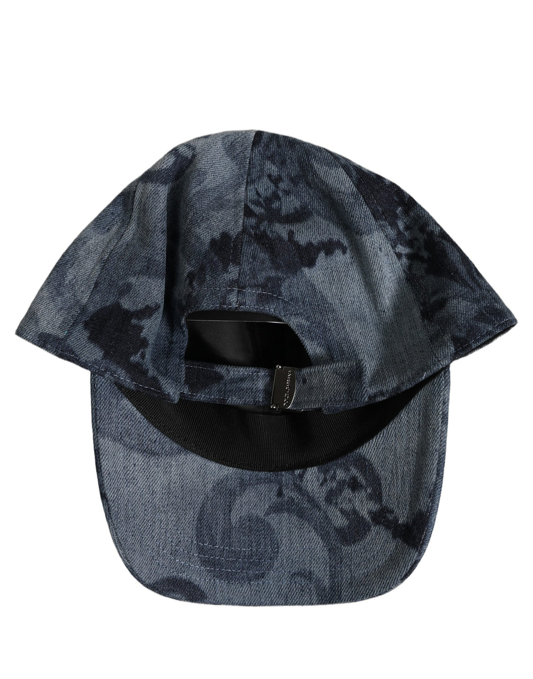 Dolce &amp; Gabbana Men Blue All Over Logo Cotton Baseball Cap Hat