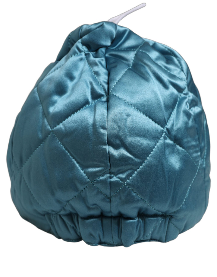 Dolce &amp; Gabbana Men Teal Polyester Quilted Baseball Cap Hat