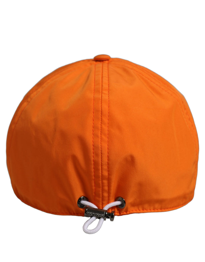 Dolce &amp; Gabbana Men Orange Polyester Baseball Cap 6 Panels Hat