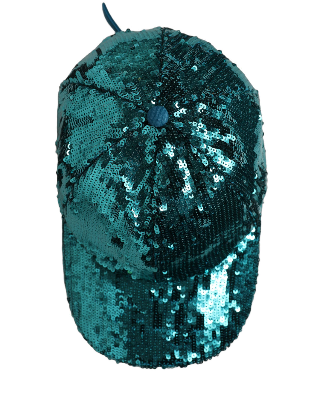 Dolce &amp; Gabbana Men Green Cotton Sequin Baseball Cap 6 Panels Hat