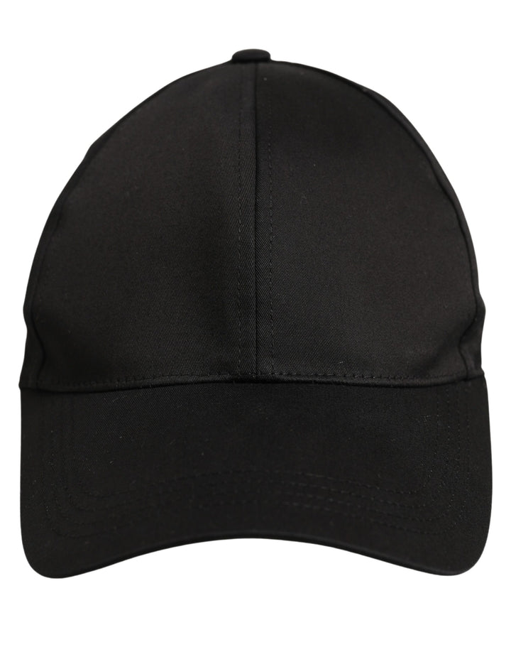 Dolce &amp; Gabbana Men Black Cotton Baseball Cap 6 Panels Hat