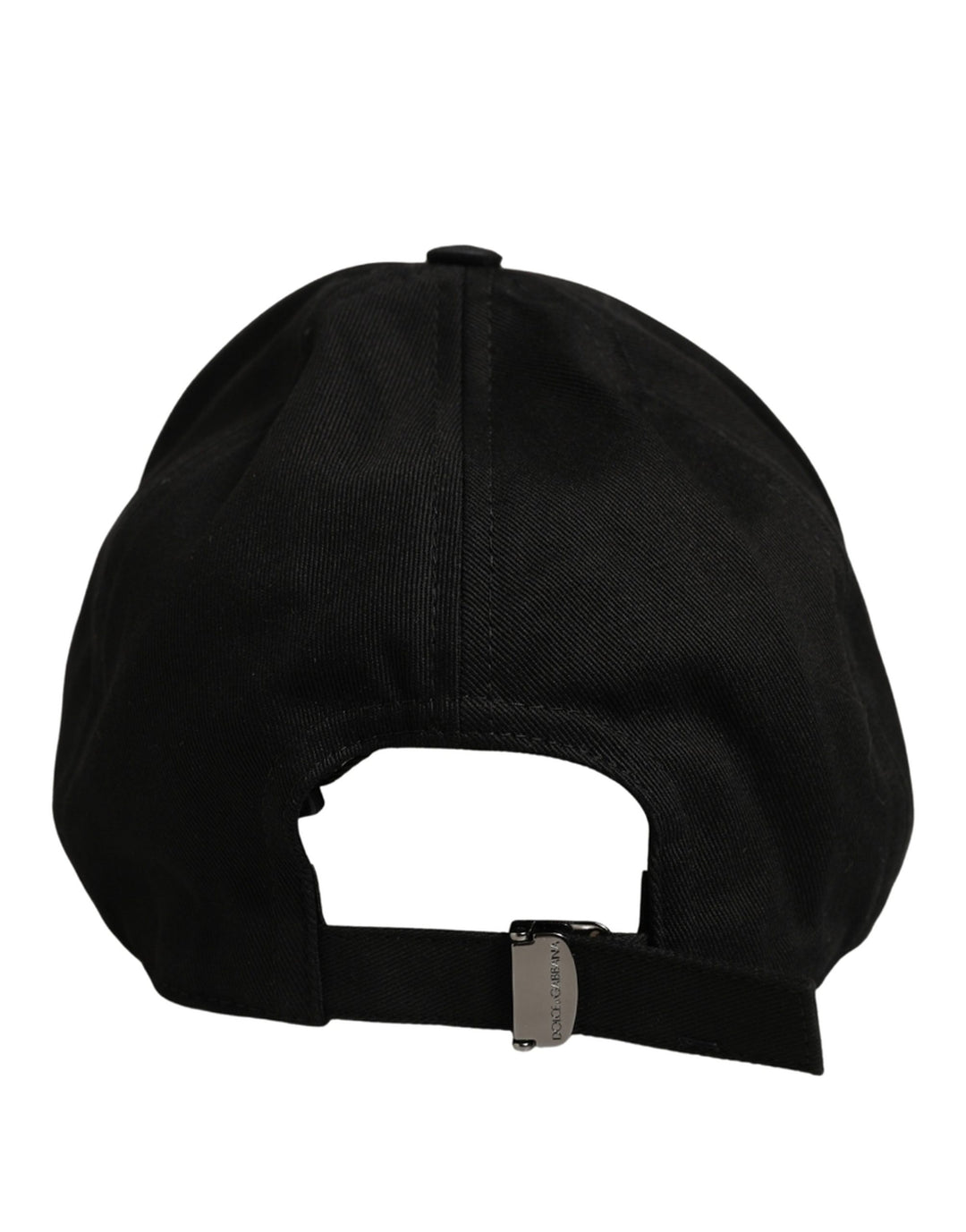 Dolce &amp; Gabbana Men Black Cotton Baseball Capello 6 Panels Hat