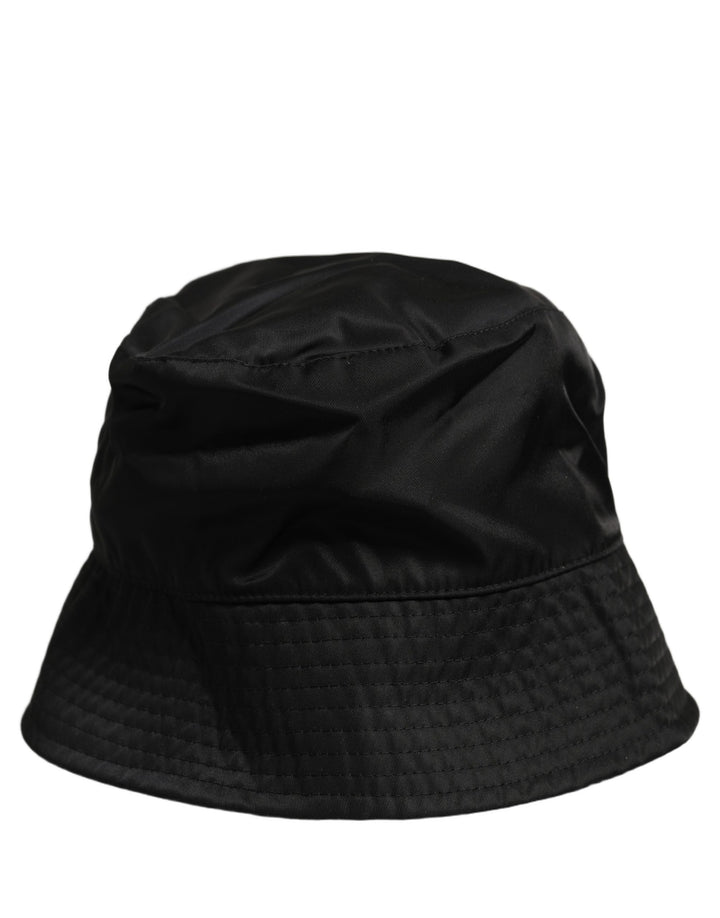 Dolce &amp; Gabbana Men Black Nylon Wide Brim Bucket Capello Hat