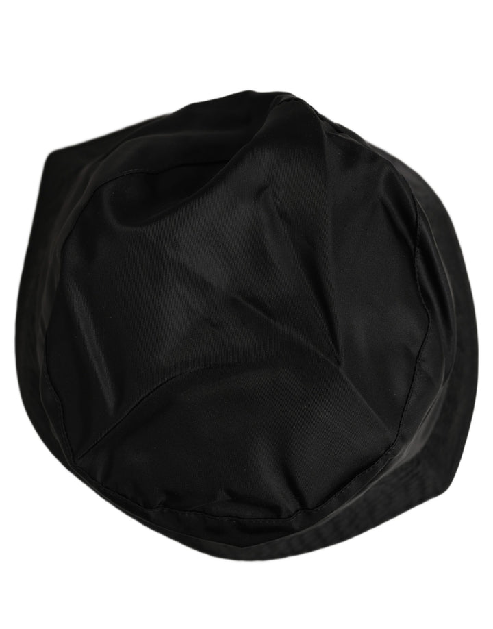 Dolce &amp; Gabbana Men Black Nylon Wide Brim Bucket Capello Hat
