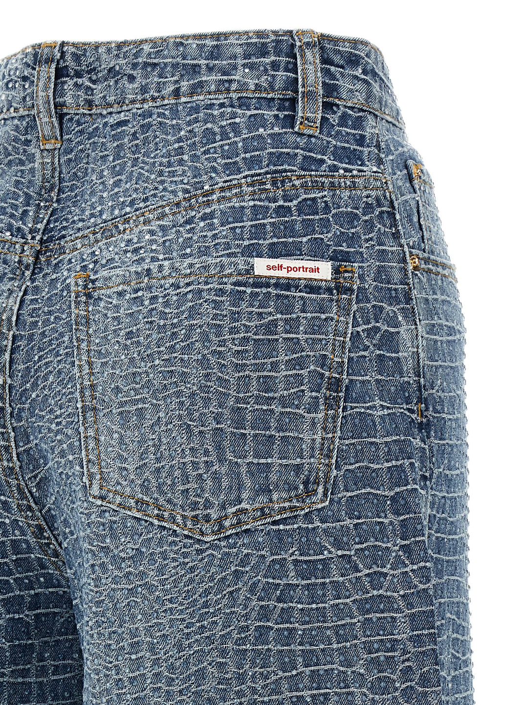 Self-Portrait Blue Cotton Jeans Denim