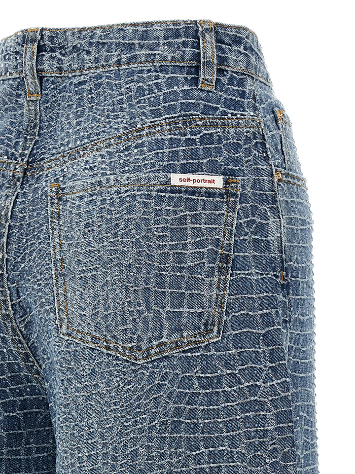 Self-Portrait Blue Cotton Jeans Denim