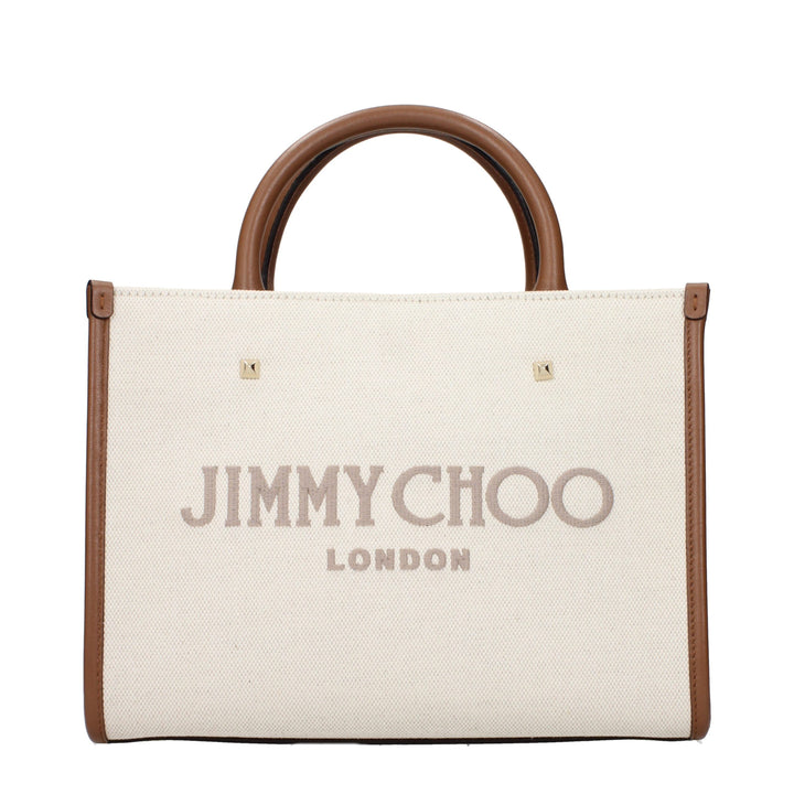 Jimmy Choo Beige Fabric Handbag