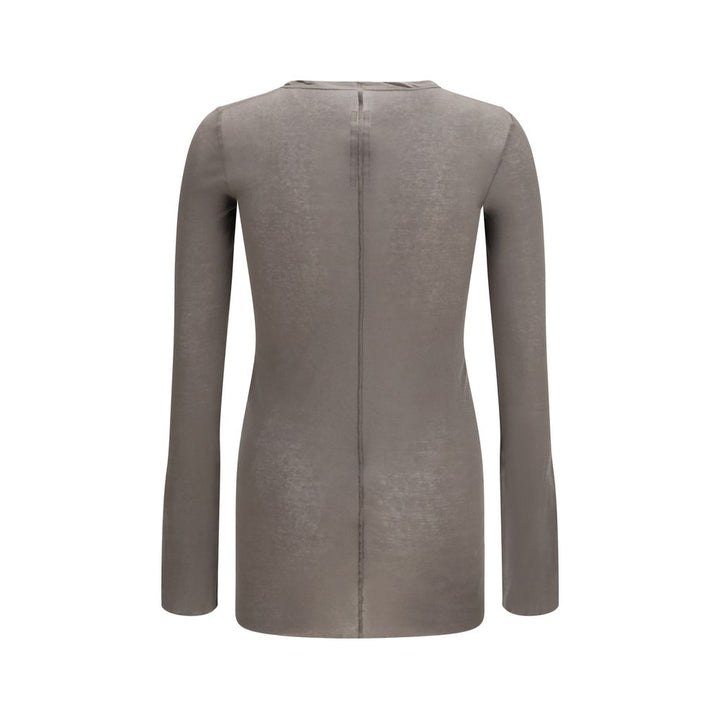 Rick Owens Brown Cotton Long Sleeve T-Shirt