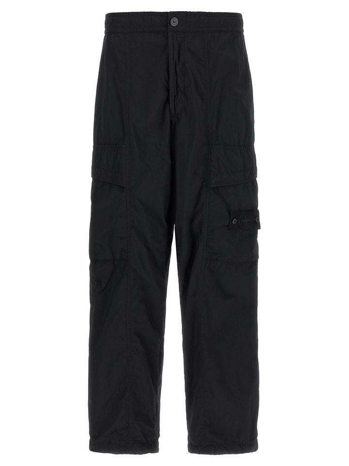 Stone Island Black Polyamide Cargo Pants