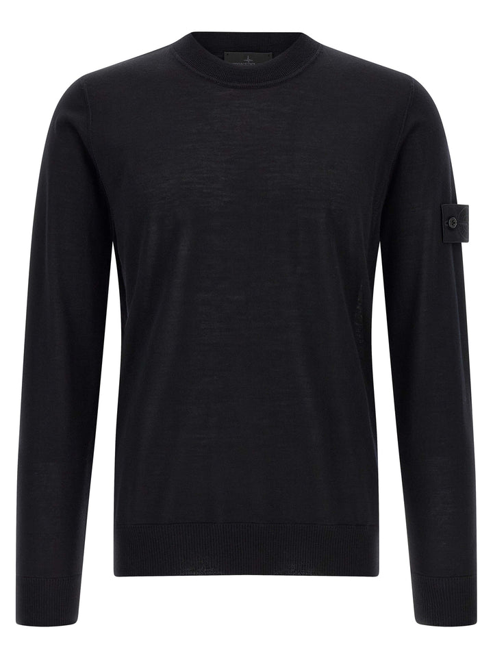 Stone Island Black Virgin Wool Cardigan