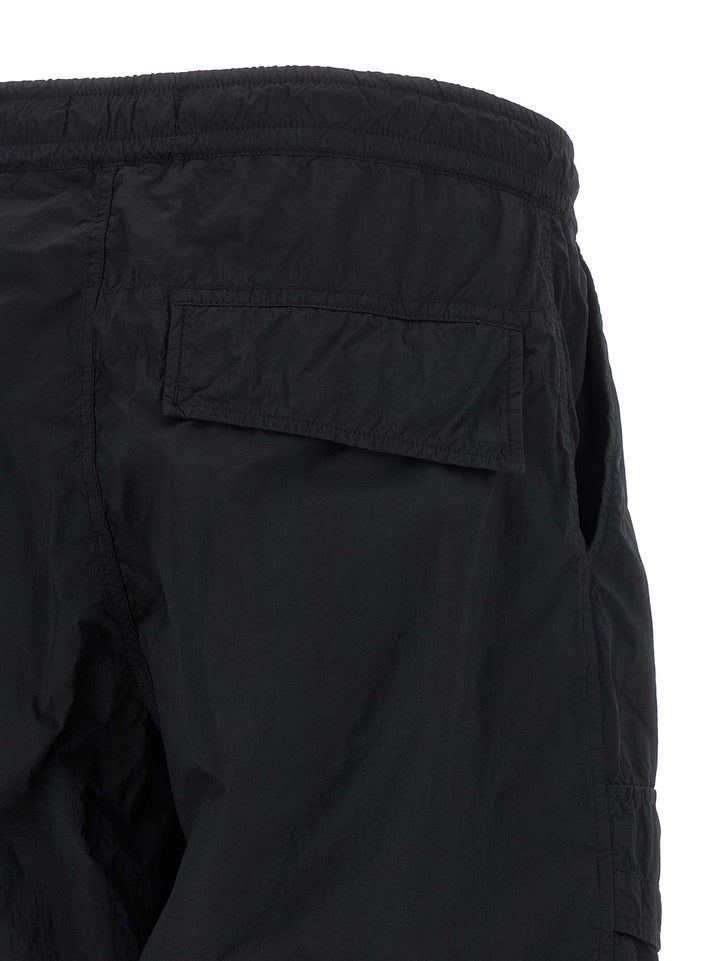 Stone Island Black Polyamide Cargo Pants
