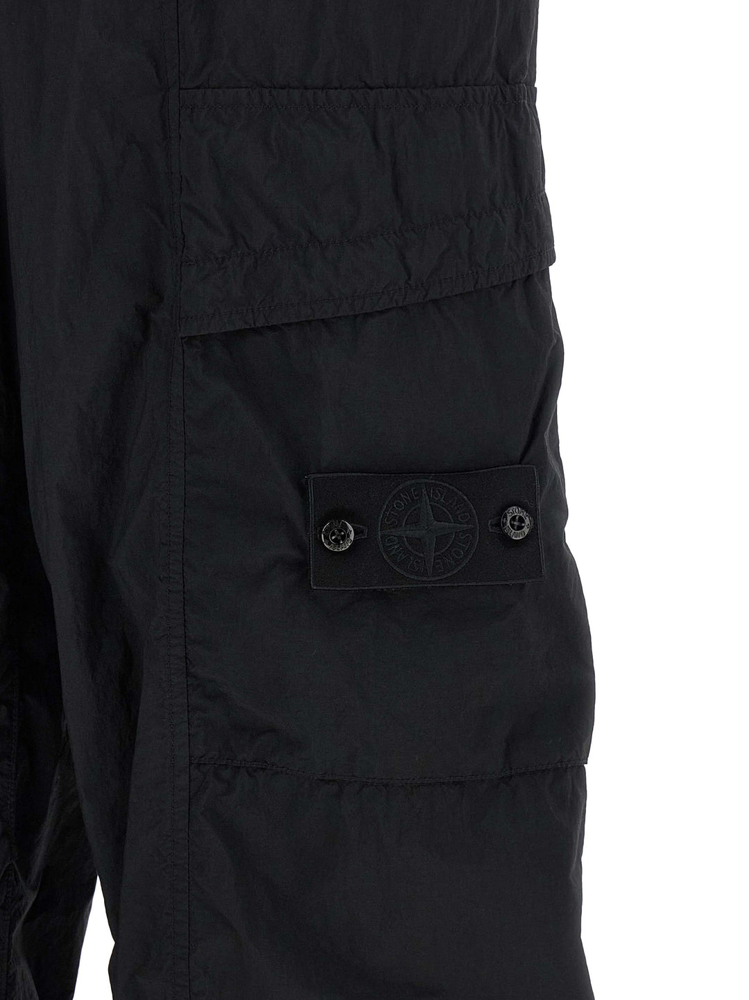 Stone Island Black Polyamide Cargo Pants
