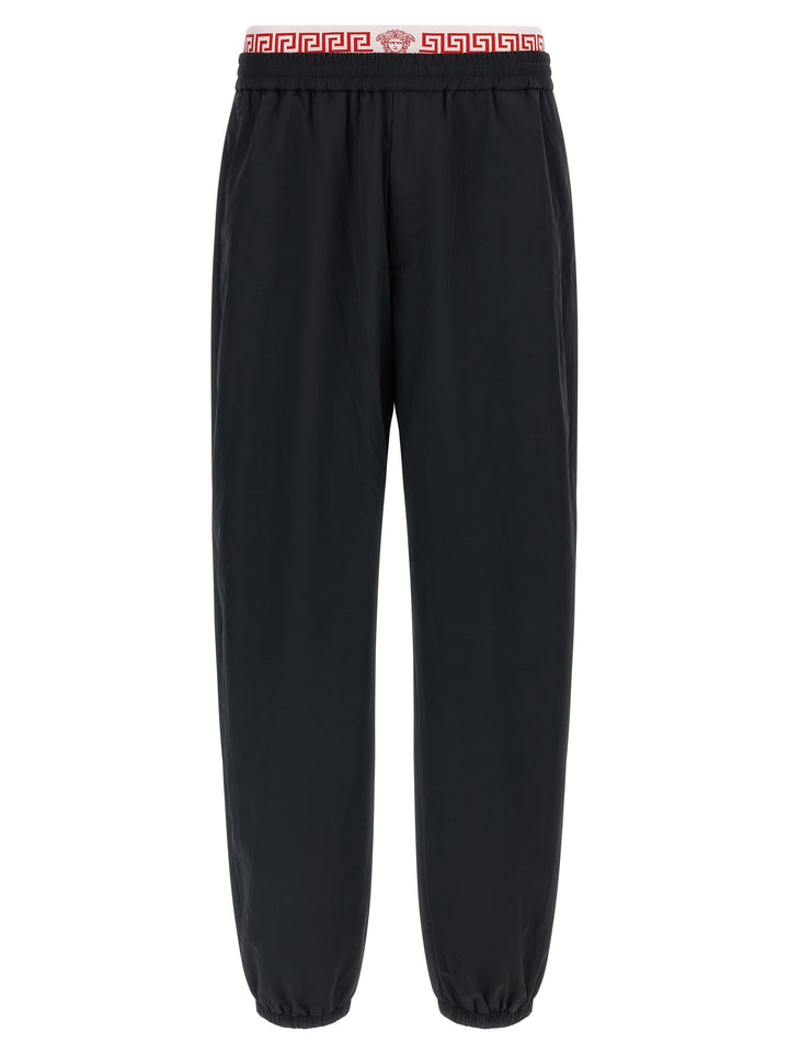 Versace Black Polyamide Joggers (Workout Pants)