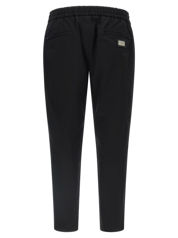 Dolce &amp; Gabbana Black Cotton Casual Pants