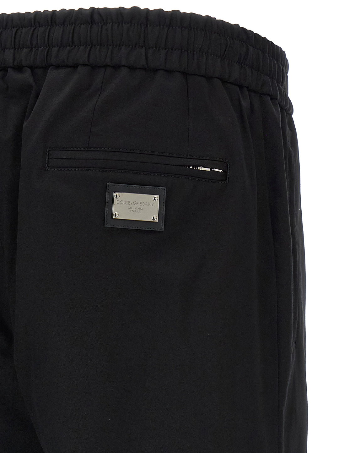 Dolce &amp; Gabbana Black Cotton Casual Pants