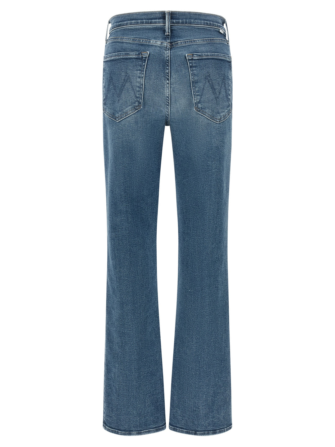 Mother Denim Blue Cotton Flared Jeans