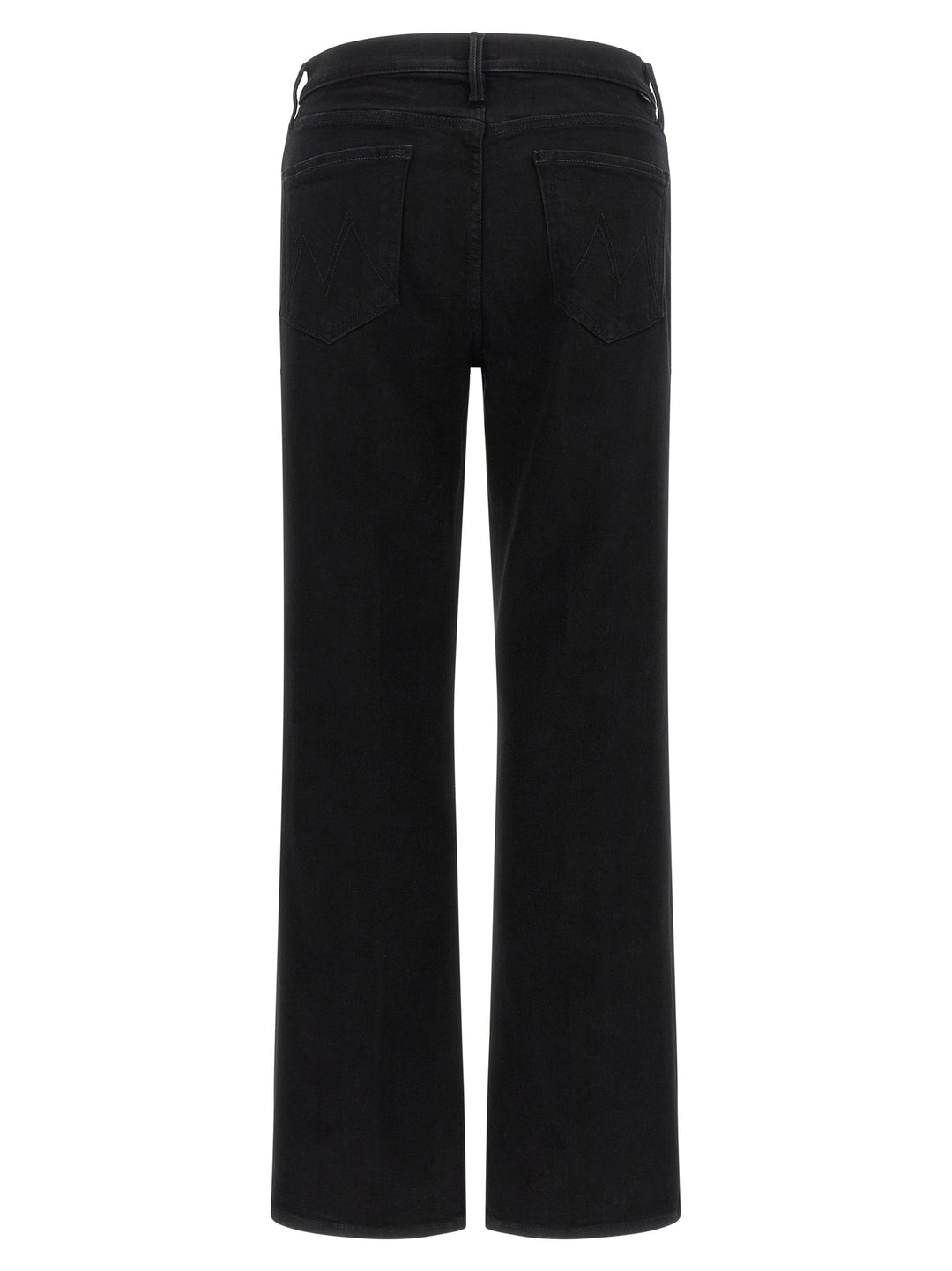 Mother Denim Black Cotton Flared Jeans