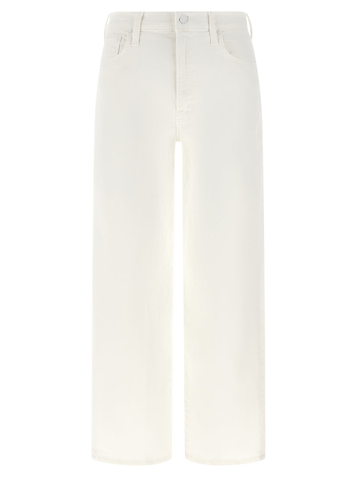 Mother Denim White Cotton Straight-Leg Jeans