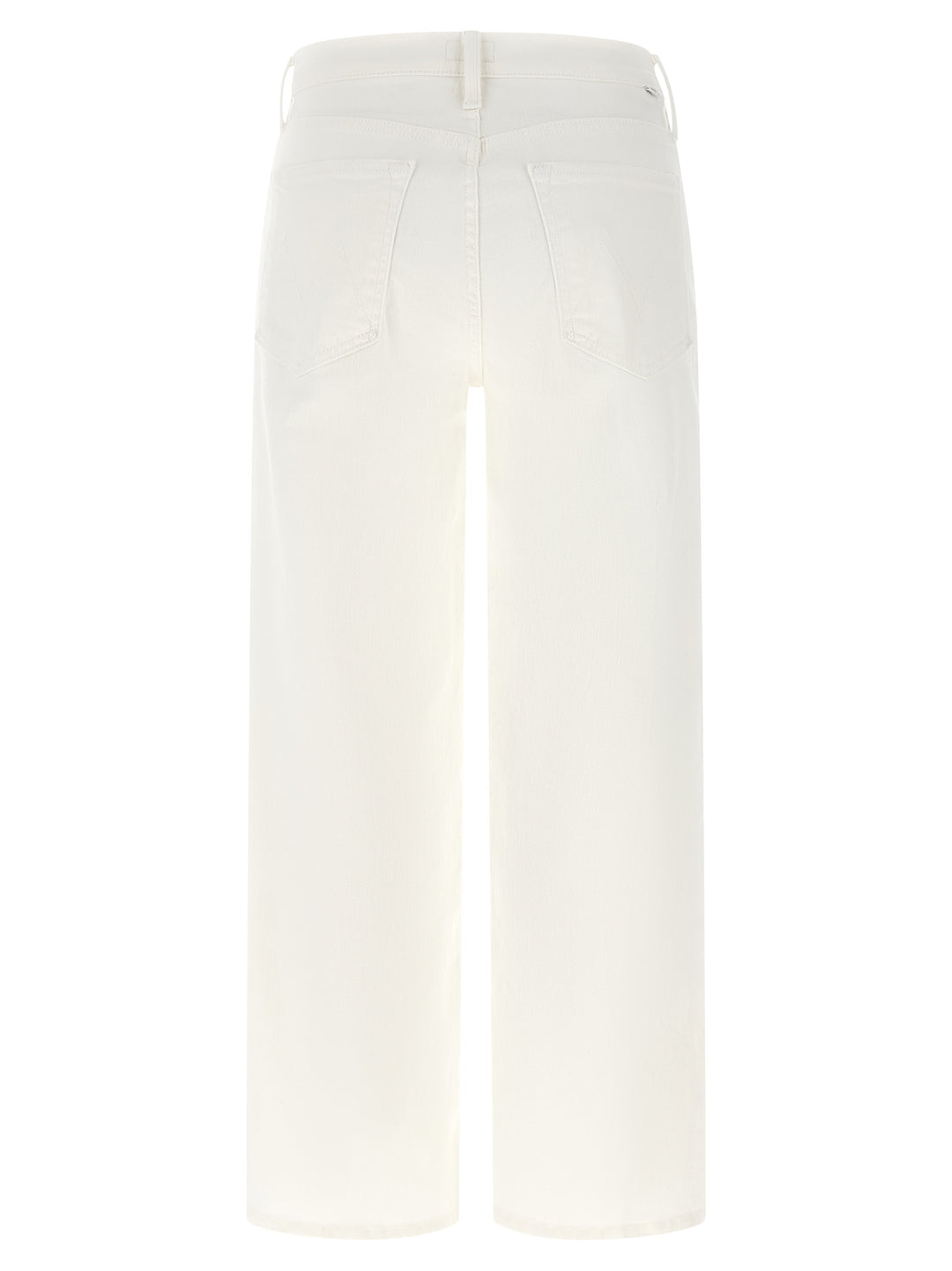 Mother Denim White Cotton Straight-Leg Jeans