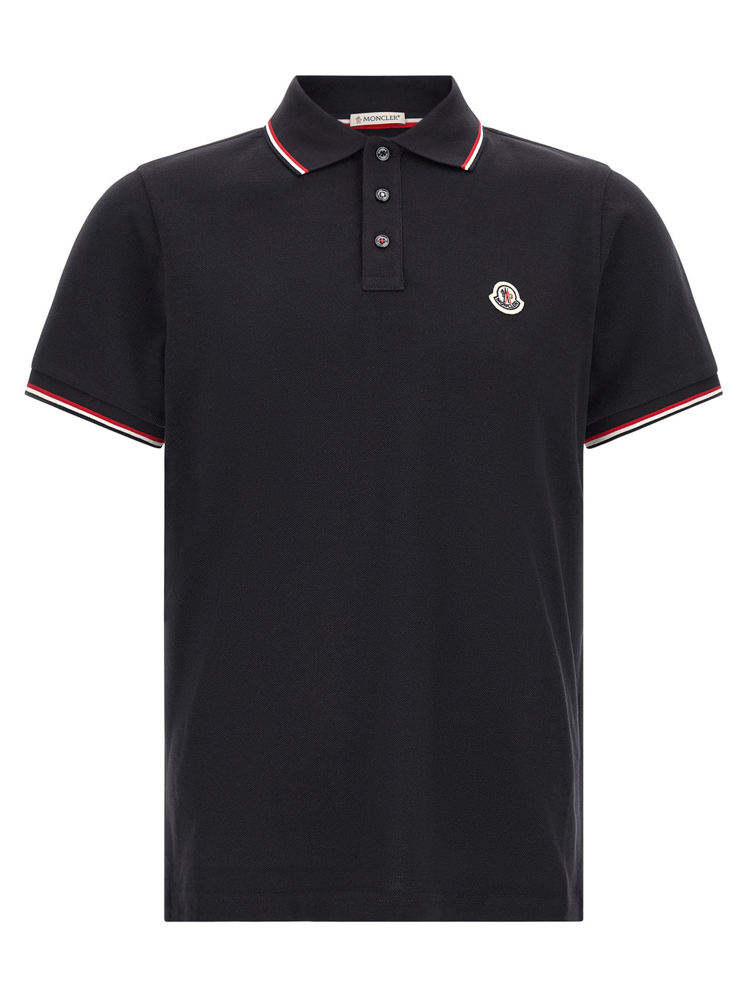 Moncler Blue Cotton Polo Shirt
