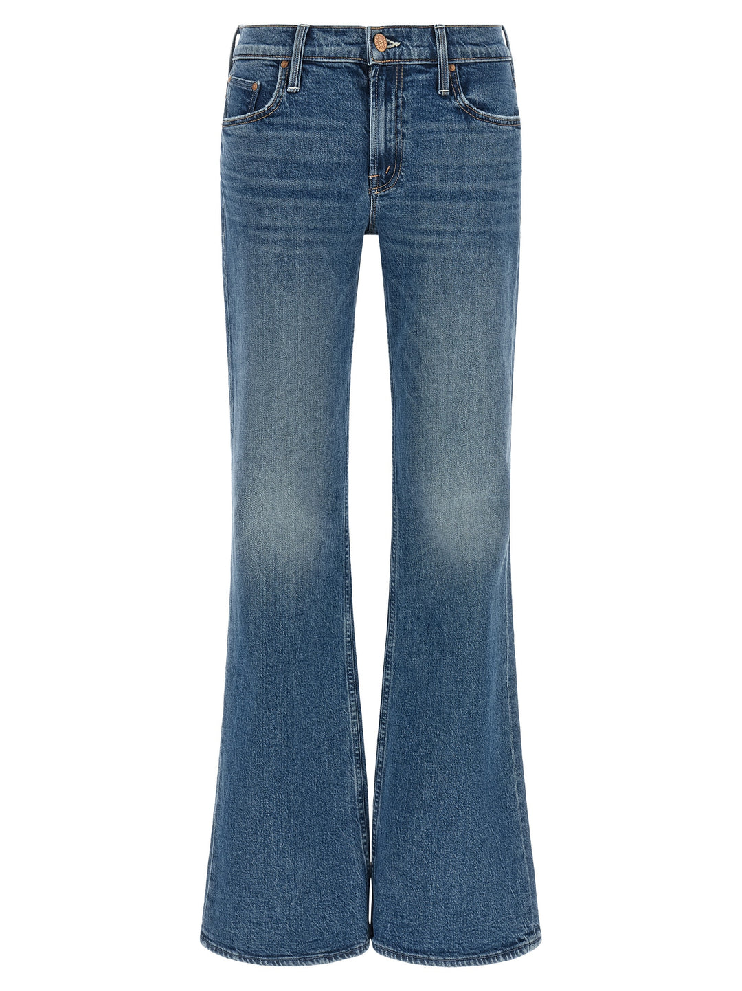 Mother Denim Blue Cotton Bootcut Jeans