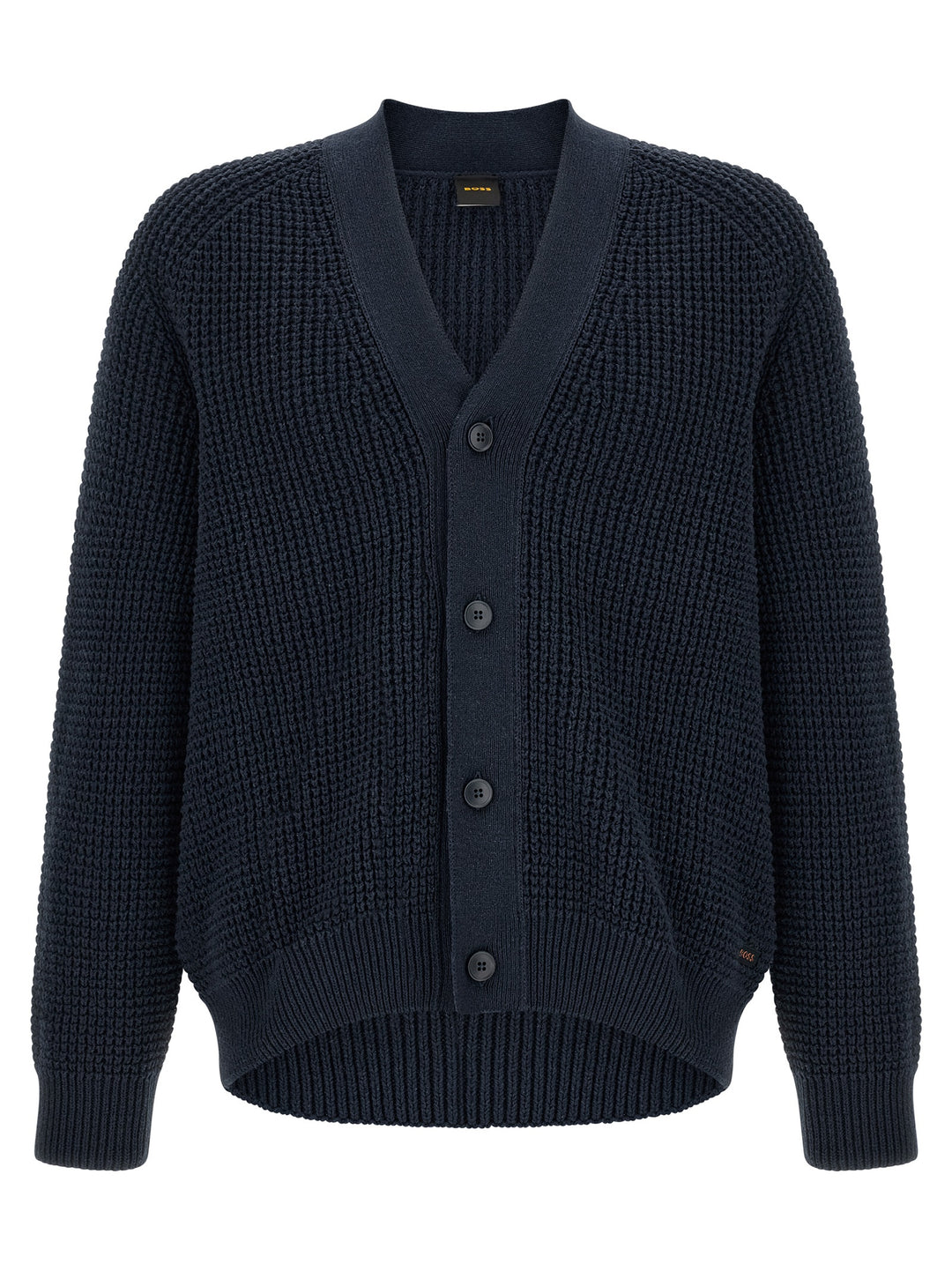 Hugo Boss Blue Cotton Cardigan
