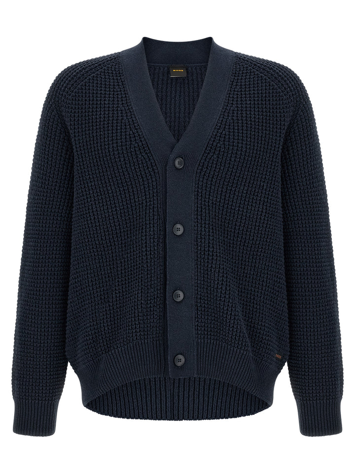 Hugo Boss Blue Cotton Cardigan