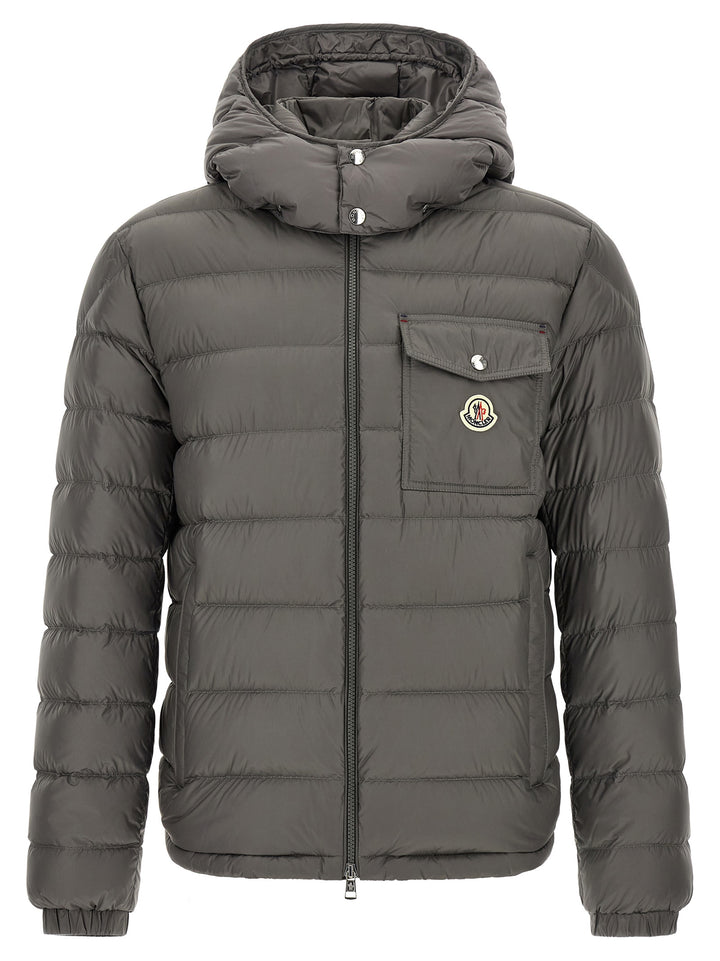 Moncler Gray Polyamide Full-Length Jacket