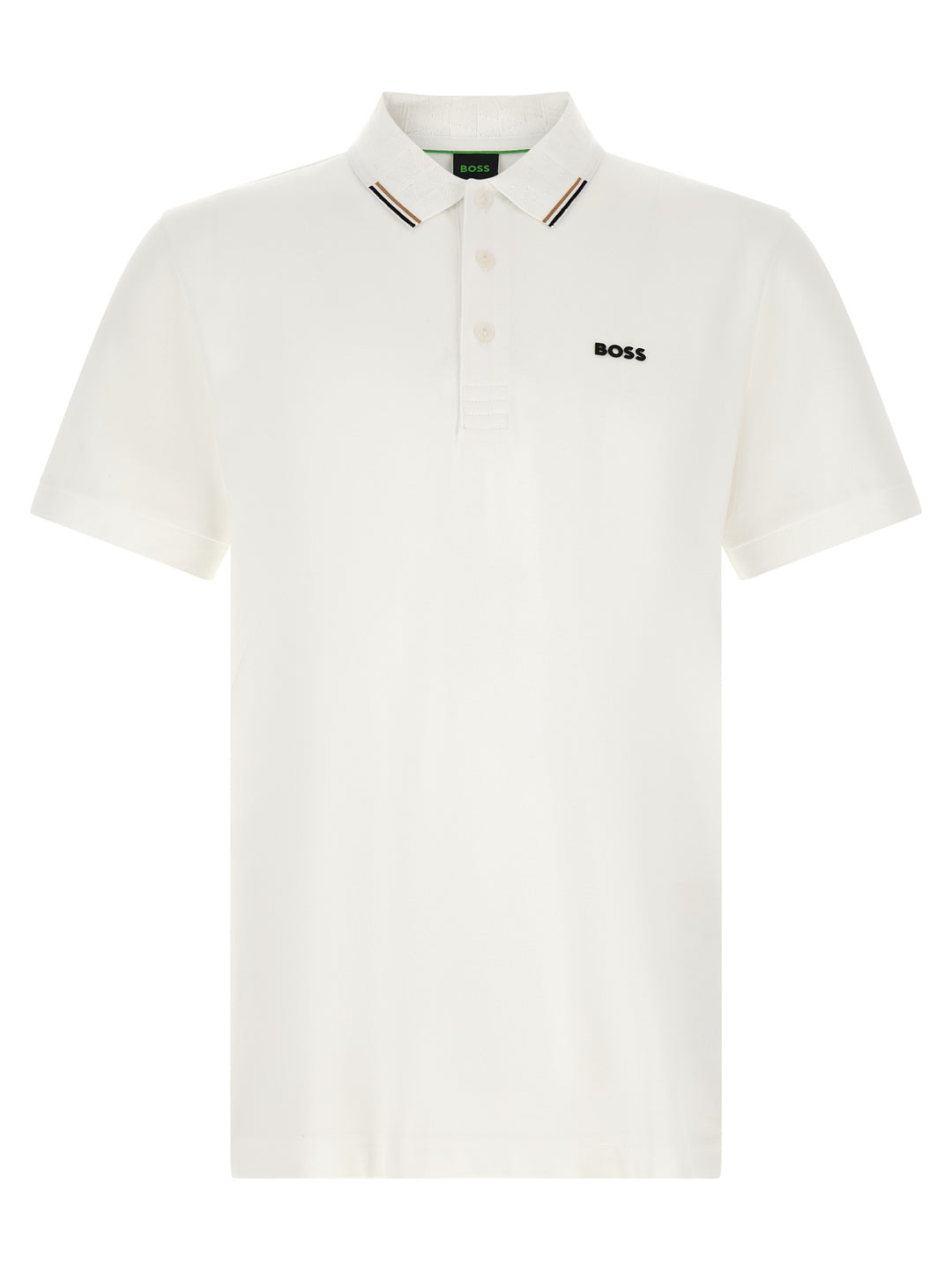 Hugo Boss White Cotton Polo Shirt