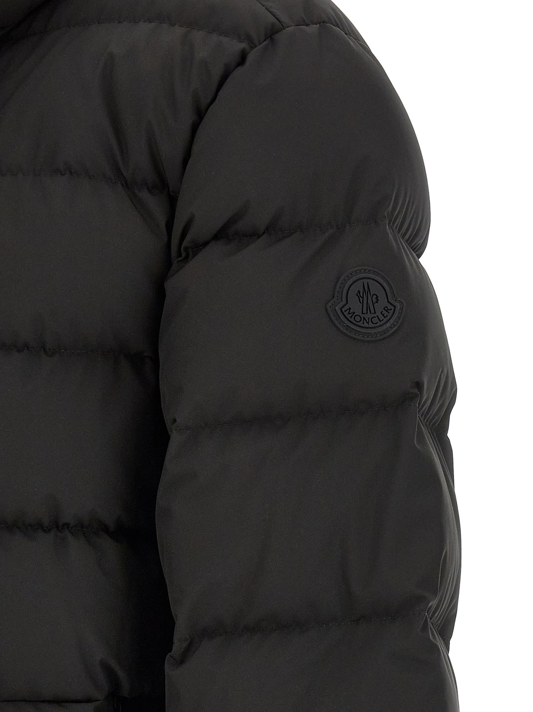 Moncler Black Polyester Full-Length Jacket