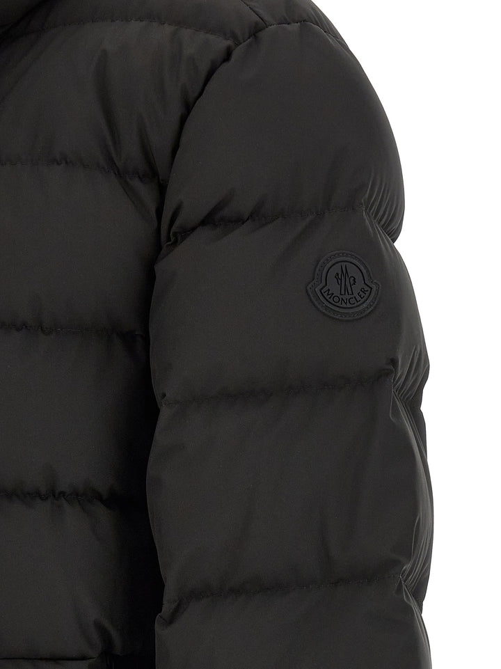 Moncler Black Polyester Full-Length Jacket