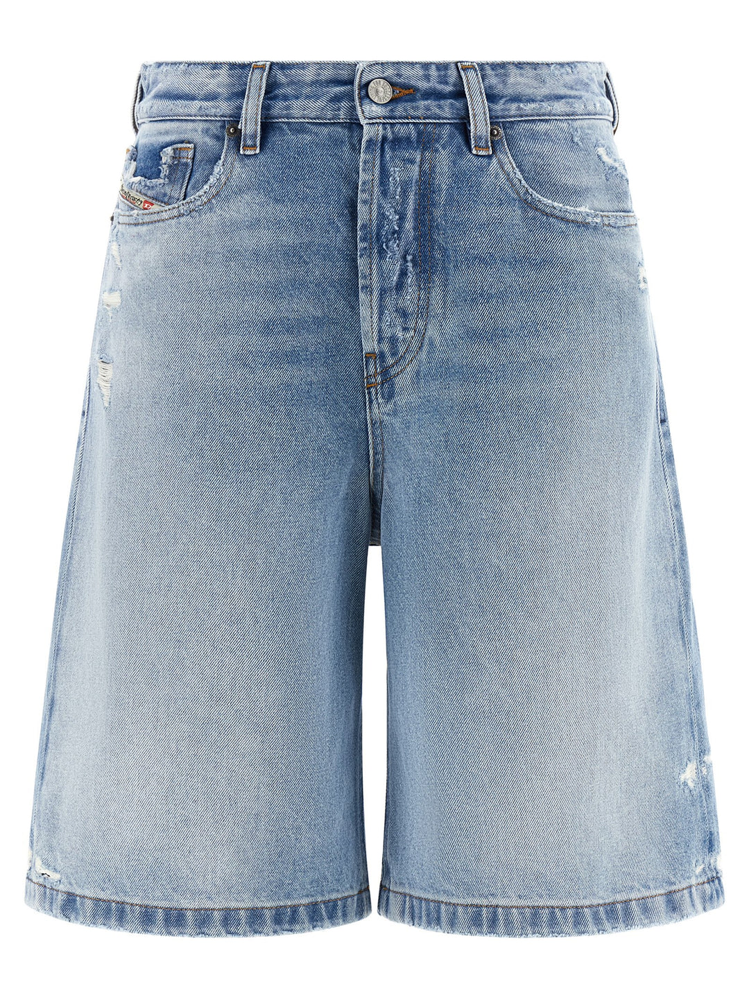 Diesel Blue Cotton Bermuda Shorts