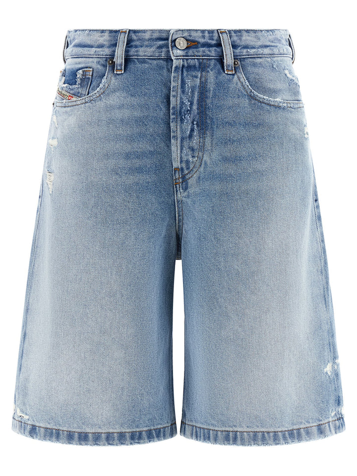 Diesel Blue Cotton Bermuda Shorts
