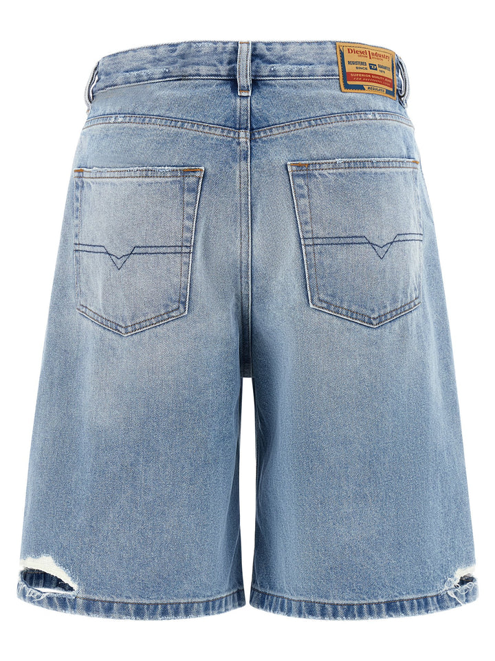 Diesel Blue Cotton Bermuda Shorts