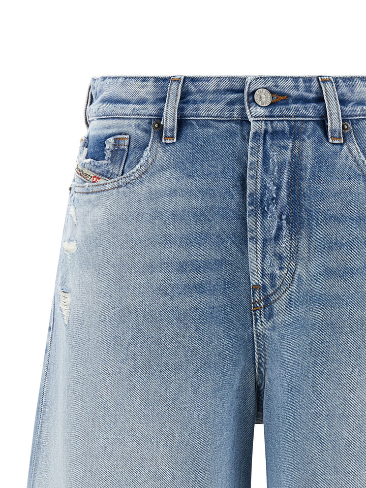 Diesel Blue Cotton Bermuda Shorts