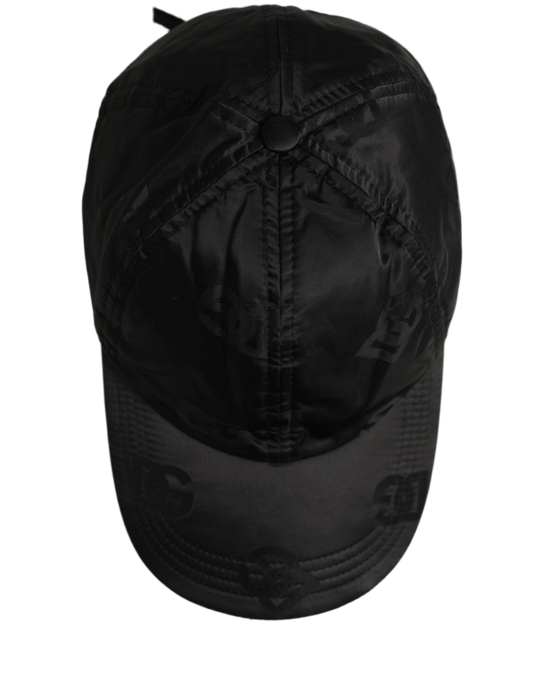 Dolce &amp; Gabbana Men Black DG Monogram Baseball Capello Hat