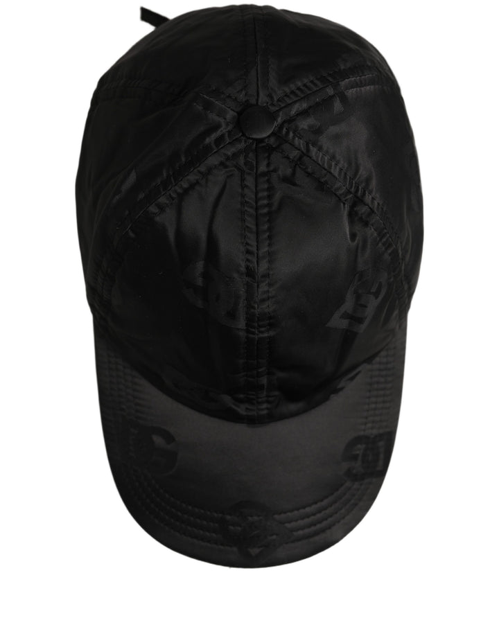 Dolce &amp; Gabbana Men Black DG Monogram Baseball Capello Hat