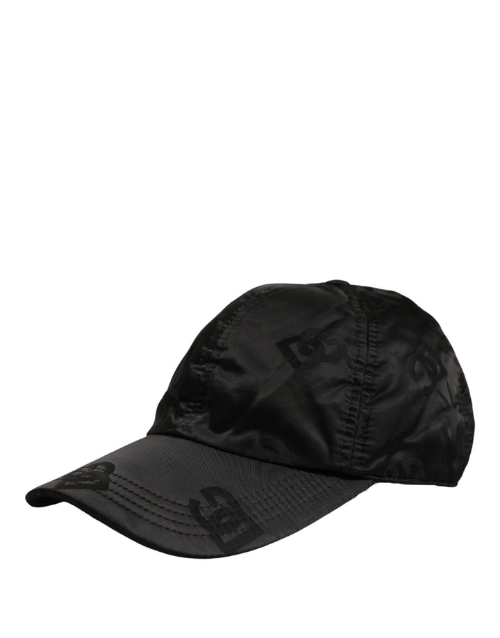 Dolce &amp; Gabbana Men Black DG Monogram Baseball Capello Hat