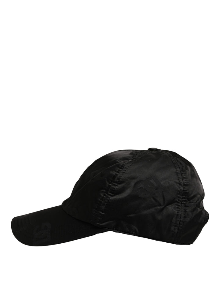 Dolce &amp; Gabbana Men Black DG Monogram Baseball Capello Hat