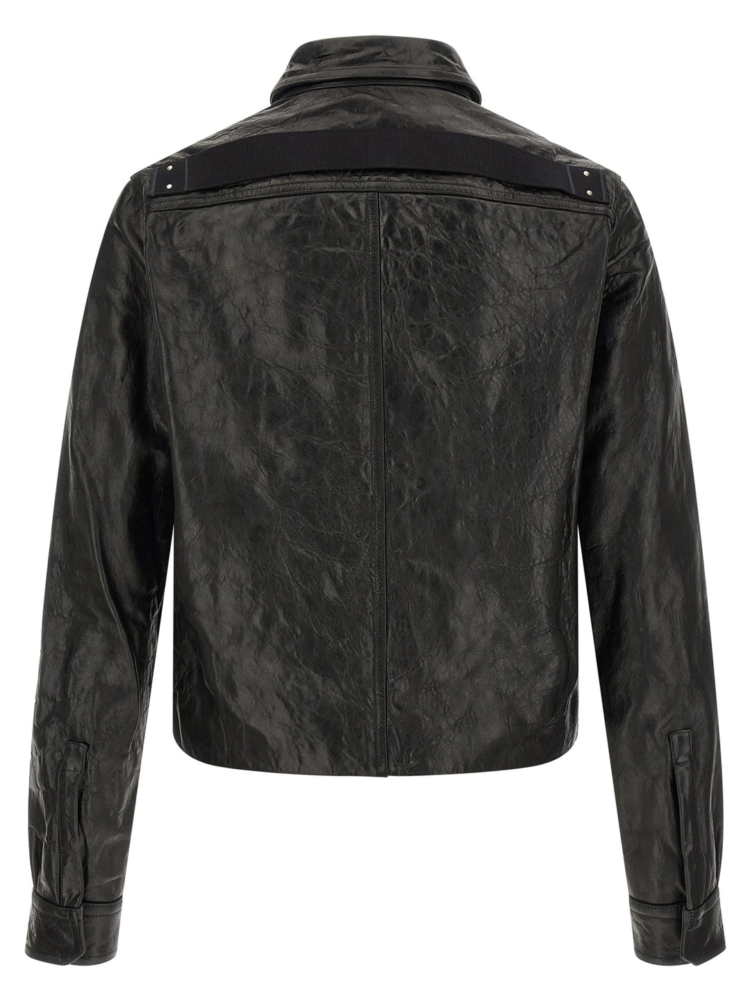 Rick Owens Black Lamb Leather Leather Jacket