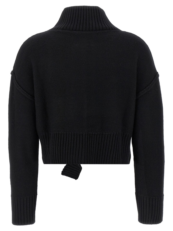MM6 Maison Margiela Black Virgin Wool Cardigan